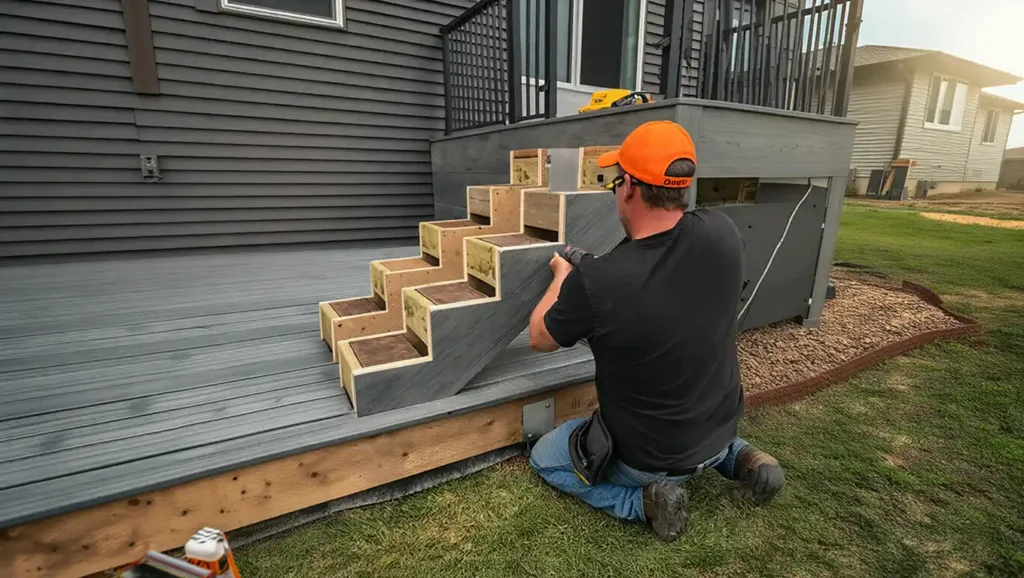 Professional Deck Stair Construction Services by Stockton Swift Fix in Stockton CA